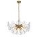 Sancia Six Light Chandelier in Warm Brass (374|H21104-6BR)