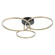 Boyal LED Ceiling Mount in Gold & Structured Black (217|205745A)