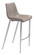 Magnus Bar Chair in Gray, Silver (339|101274)