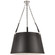 Karlie Three Light Pendant in Polished Nickel and Chocolate Leather (368|RL 5532PN-CHC)
