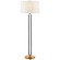 Cody Two Light Floor Lamp in Natural Brass and Navy Leather (368|RL 1533NB/NVY-L)