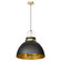 Pruitt Three Light Pendant in Matte Black|Aged Brass (19|823-3-5980)