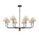 Providence Eight Light Chandelier in Black, Brushed Brass (78|AC12038BB)