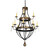 Georgetown 12 Light Chandelier in Textured Black & Brushed Gold (57|283052)