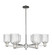 Arcadia Six Light Chandelier in Polished Nickel (405|716-6CR-PN-G559-5SDY)
