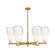 Arcadia Six Light Chandelier in Brushed Brass (405|716-6CR-BB-G480-6OP)