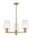 Arcadia Three Light Pendant in Brushed Brass (405|716-3CR-BB-G457-6CL)