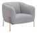 Micaela Arm Chair in Gray, Gold (339|101259)