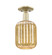 Arcadia One Light Semi-Flush Mount in Antique Brass (405|716-1C-AB-G460-7ME)