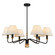 Amelia Six Light Chandelier in Matte Black (374|H25105S-6)
