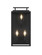 Valentin Three Light Outdoor Wall Sconce in Black (173|OD418W17BK)