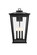 Berks Three Light Outdoor Wall Sconce in Black (173|OD333W22BK)