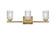 Cassie Three Light Wall Sconce in Satin Gold and Clear (173|LD7027W24SG)
