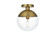 Eclipse One Light Flush Mount in Satin Gold and Clear (173|LD6063SG)