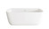 Calum Soaking Bathtub in Glossy White (173|BT10559GW-MBK)