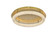 Bowen LED Flush Mount in Satin Gold (173|3800F30SG)