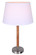 Maly One Light Table Lamp in Brushed Nickel And Faux Wood (387|ITL2137B26BNW)