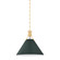 Painted No. 2 One Light Pendant in Aged Brass/Soft Studio Green (70|MDS352-AGB/SSG)