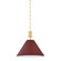 Painted No. 2 One Light Pendant in Aged Brass/Soft Crimson (70|MDS352-AGB/CRN)