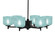 Franklin Six Light Chandelier in Matte Black (200|1206-MB-4615)