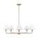 Mendota Five Light Chandelier in Satin Brass (1|GLC1235SB)