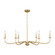 Abells Six Light Chandelier in Satin Brass (1|GLC1196SB)