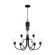 Miles Nine Light Chandelier in Midnight Black (1|GLC1169MBK)
