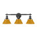 Orwell Three Light Vanity in Matte Black (62|3306-BA3 BLK-AY)