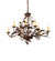 Oak Leaf Nine Light Chandelier in Cafe Noir (57|284699)