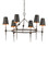 Anselm Six Light Chandelier in Verde Bronze / Contemporary Gold (142|9000-1311)