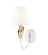 Claudelle One Light Wall Sconce in Tundra White + Modern Gold (224|4014-1S-TW-MGLD)