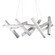 Chaos LED Linear Pendant in Brushed Aluminum (281|PD-64848-AL)