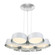 Marimba LED Chandelier in Silver Leaf/White (281|PD-52734-SL)