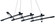 Scissors LED Linear Pendant in Black (281|PD-32880-BK)