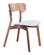 Russell Dining Chair in Walnut, Light Gray (339|100979)