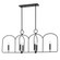 Mallory Six Light Linear in Aged Iron (428|H512906-AI)
