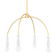Flora Four Light Chandelier in Aged Brass (428|H471804-AGB)
