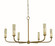 Kaia Six Light Chandelier in Brushed Brass (8|5966 BR)