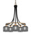 Paramount Five Light Chandelier in Matte Black & Brass (200|3415-MBBR-4612)