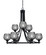 Paramount Nine Light Chandelier in Matte Black (200|3409-MB-4602)