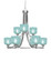 Paramount Nine Light Chandelier in Brushed Nickel (200|3409-BN-4615)