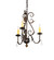 French Elegance Three Light Chandelier in Light Burnished Antique Copper (57|284121)