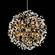 12 Light Chandelier in Leaf, Gold (145|AJC-9082)