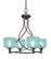 Capri Four Light Chandelier in Dark Granite (200|904-DG-4615)
