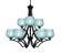 Zilo Nine Light Chandelier in Matte Black (200|569-MB-4605)