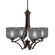 Zilo Four Light Chandelier in Dark Granite (200|564-DG-4612) Zilo Four Light Chandelier in Dark Granite (200|564-DG-4612)