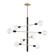 Astrid Eight Light Chandelier in Aged Brass/Black (428|H178808-AGB/BK)