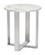 Atlas End Table in White, Silver (339|100711)