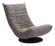 Down Low Swivel Chair in Gray, Black (339|100682)