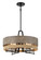 Silver Creek Four Light Convertible Pendant in Stone Grey, Coal And Brushed Nickel (7|2764-733)